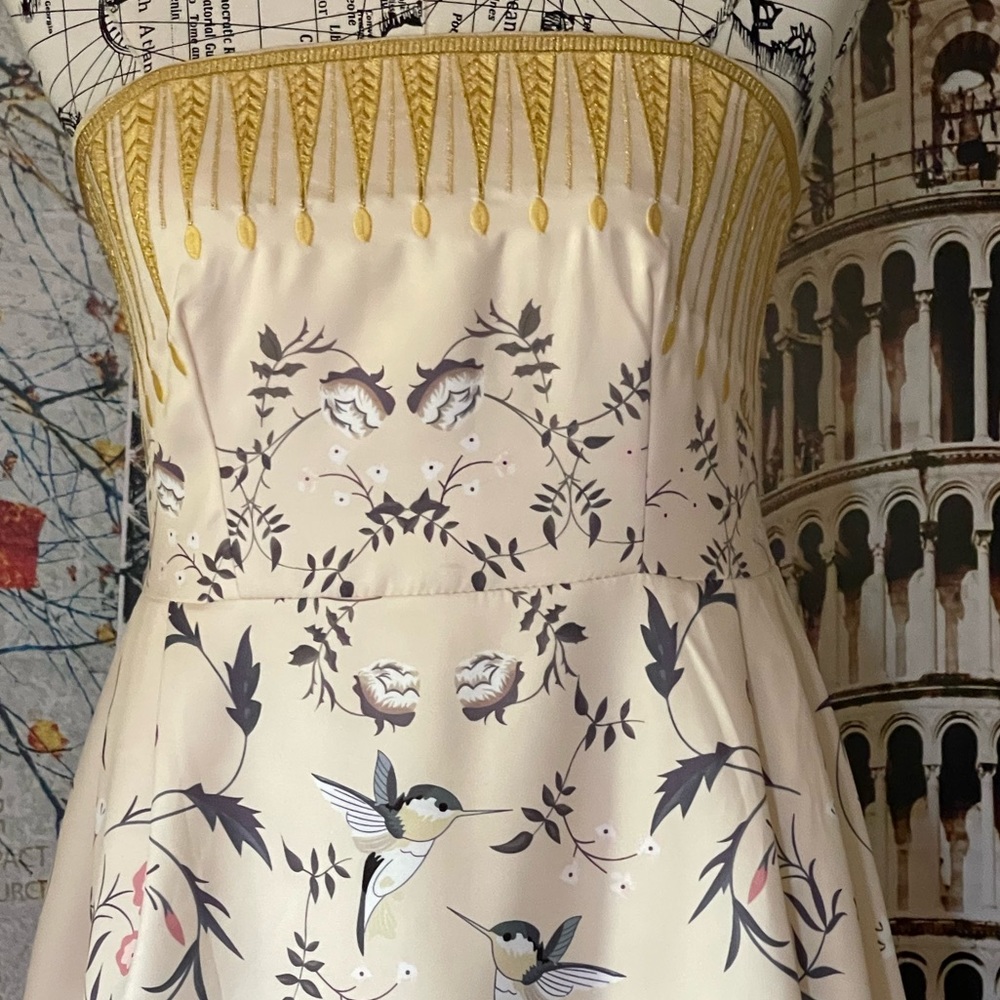 Żü Designer Botanics Runway Embroidered Top Party Midi Stitch Dress, 5⭐️Midi - Picture 9 of 13
